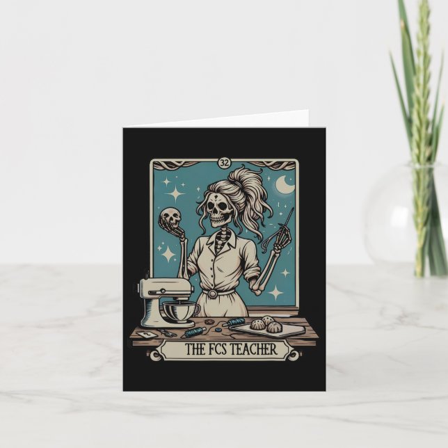 Fcs Teacher Skeleton Halloween Family And Consumer Card (Front)