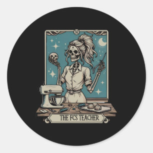 Fcs Teacher Skeleton Halloween Family And Consumer Classic Round Sticker