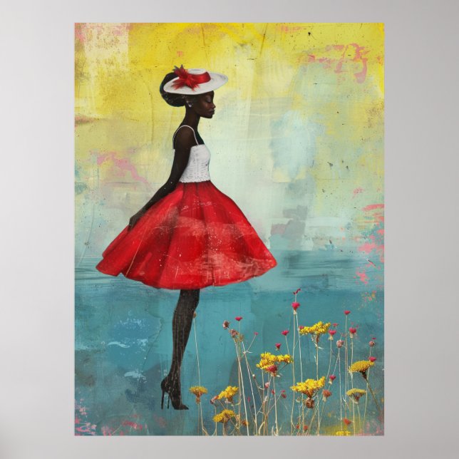 *~* FD2 Bold Tropical Black Goddesses Hat 23 Poster (Front)