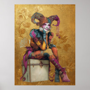 FD2 Circus Clown Art 2 Vintage Retro Carnival art Poster