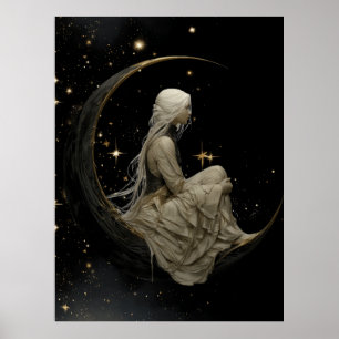 FD2 Enchanted 7 Crescent Moon Goddess Poster