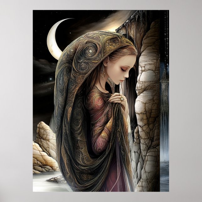 FD2 Enchanted Crescent Moon Goddess 10 Poster (Devant)
