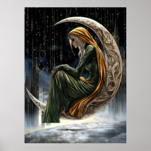 FD2 Enchanted Crescent Moon Goddess 18 Affiche