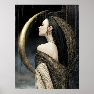 FD2 Enchanted Crescent Moon Goddess  26  Affiche