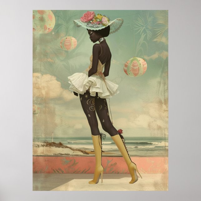 *~* FD2 Tropical GODDESS Black Woman bold 11 Poster (Front)