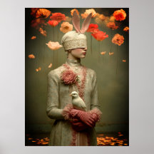 *~* FD2 Woman 7 Surreal Floral White Dove
