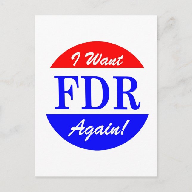FDR - America's Greatest President Tribute Postcard (Front)