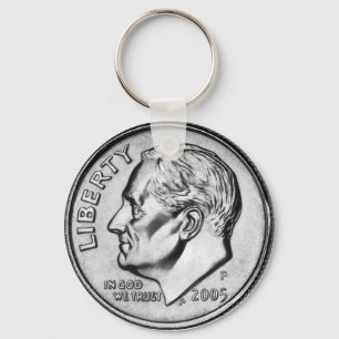 FDR Dime Coin key chain. Keychain