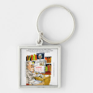 FDR Fireside Speech Funny Cartoon Gifts & Tees Keychain