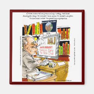 FDR Fireside Speech Funny Cartoon Gifts & Tees Magnet