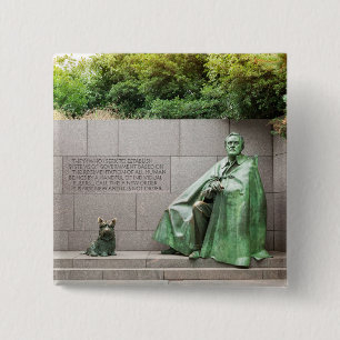 FDR Memorial in Washington DC 2 Inch Square Button