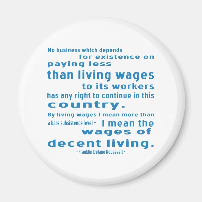 FDR on Wages Magnet (Front)