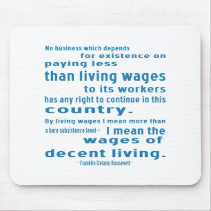 FDR on Wages Mouse Pad