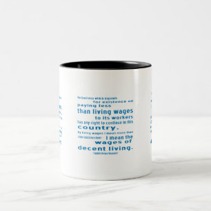 FDR on Wages Two-Tone Coffee Mug