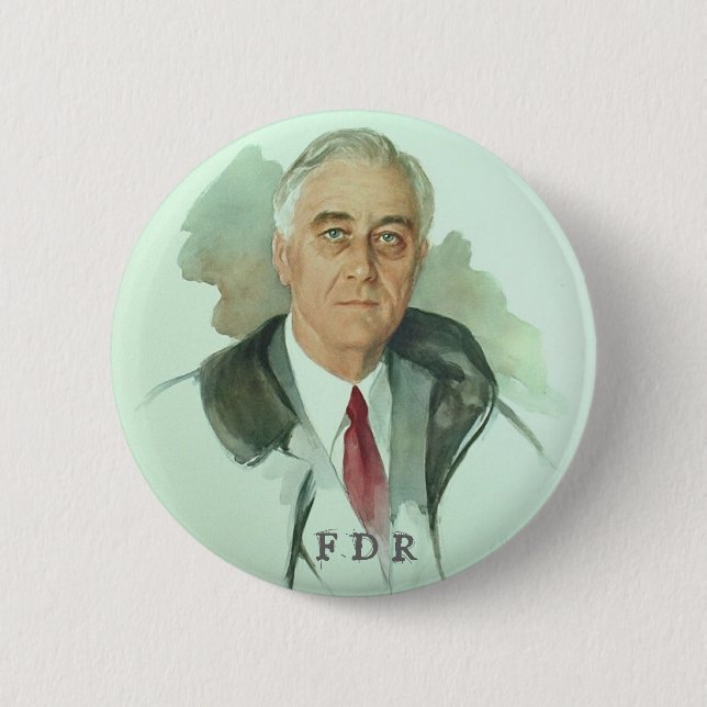 FDR Portrait 2 Inch Round Button (Front)