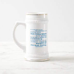 FDR's Opinion on Wages Beer Stein