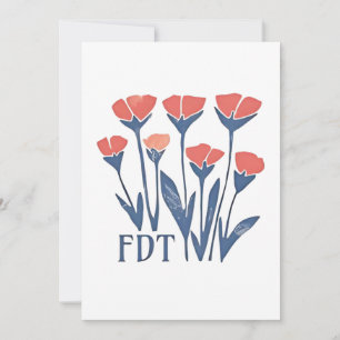 FDT Floral Wreath Subtle Feminine Boho Anti-Trump Invitation