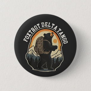 FDT Resist Bear Foxtrot Delta Tango 2 Inch Round Button