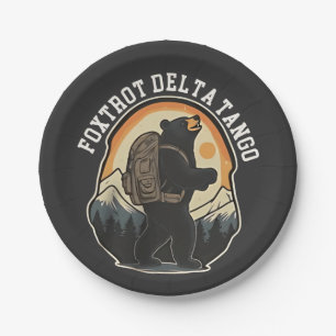 FDT Resist Bear Foxtrot Delta Tango Paper Plate