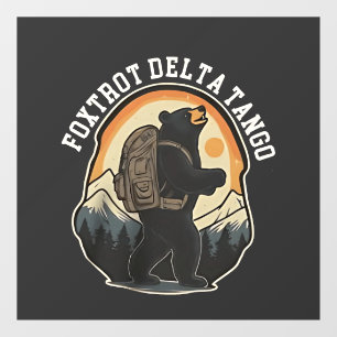 FDT Resist Bear Foxtrot Delta Tango Window Cling