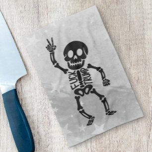 FDT Trump Funny Anti Trump Skeleton Kitchen Towel