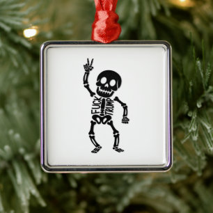 FDT Trump Funny Anti Trump Skeleton Metal Ornament