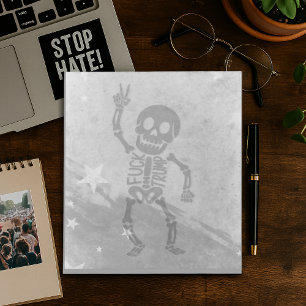 FDT Trump Funny Anti Trump Skeleton Notepad