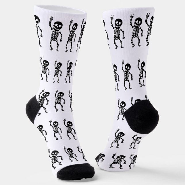 FDT Trump Funny Anti Trump Skeleton Socks (Angled)