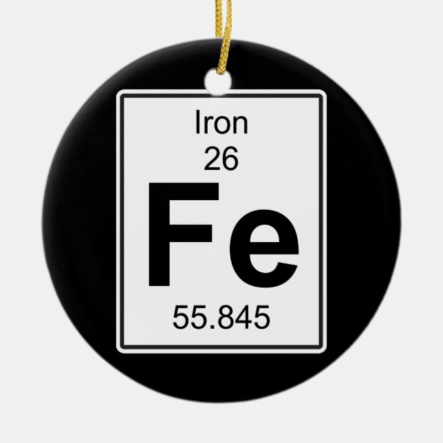 Fe - Iron Ceramic Ornament (Front)