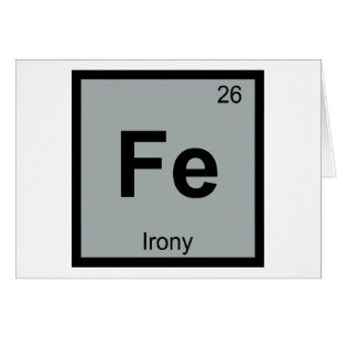 Fe - Irony Chemistry Periodic Table Symbol