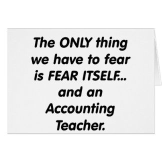 fear accounting teachers