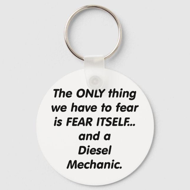 Fear diesel mechanic keychain (Front)
