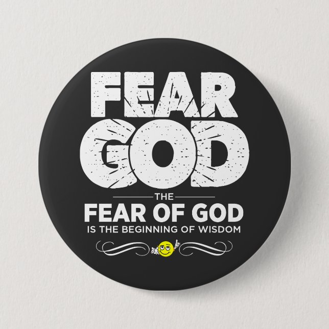 Fear God 3 Inch Round Button (Front)