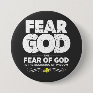 Fear God 3 Inch Round Button
