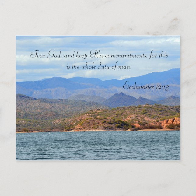 Fear God and Keep His Commandments Postcard (Front)