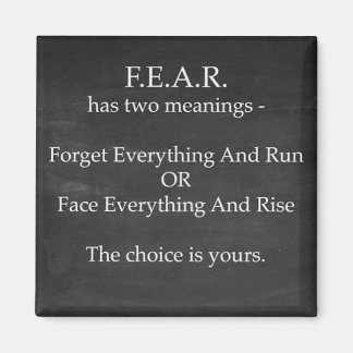 Fear has Two Meanings Magnet