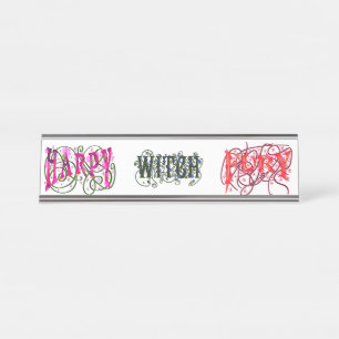 Fear Her x 3 Desk Name Plate