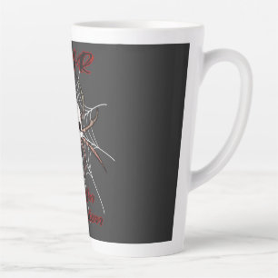 Fear Is An Illusion - Creepy Skull Spider Latte Mug