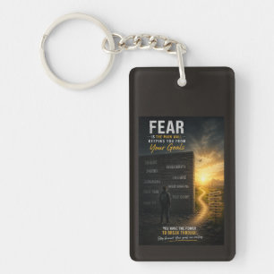 Fear Is the Main Wall Keeping You from Your Goals Keychain