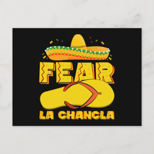 Fear La Chancla Funny Mexican Cinco De Mayo Postcard
