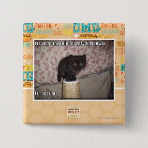 Fear me 2 inch square button