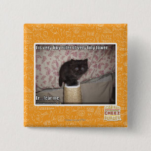 Fear me 2 inch square button
