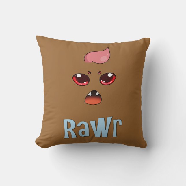 Fear Me! Throw Pillow (Front)