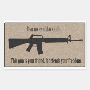 Fear No Evil Black Rifle Sticker