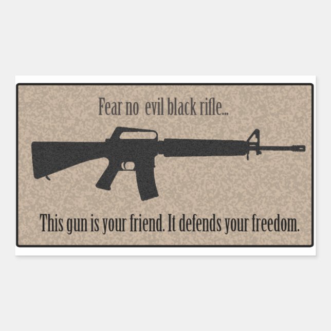 Fear No Evil Black Rifle Sticker (Front)