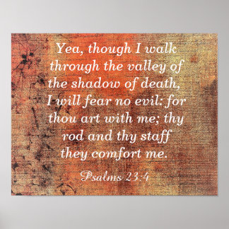 Fear No Evil -- Psalms 23:4 - Art print