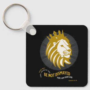 Fear Not Be Not Dismayed Isaiah 41:10 Keychain