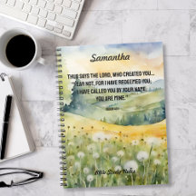 Fear Not Bible Verse Watercolor Nature Wildflowers