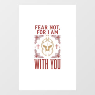 Fear Not Christian Warrior Vintage T-Shirt_1 Window Cling
