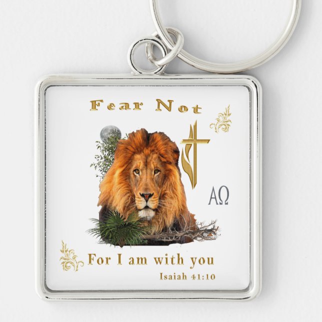 Fear Not for I am With thee Keychain (Front)